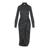 Rosalie long-sleeved wrapped dress