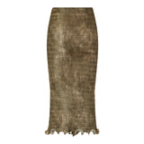 Printed pleated skirt