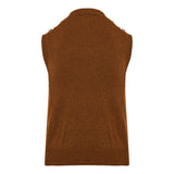 Sleeveless wool and cashmere sweater