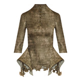 Printed pleated jumper