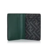 FF squared leather card holder