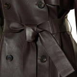 Oversized double-breasted trench coat