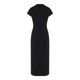 Short-sleeve midi dress