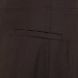 Wool-blend flannel pleated maxi skirt