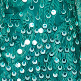 Silk mini dress with sequin embroidery