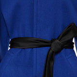 Belted wool‑felt coat