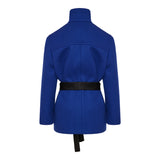 Belted wool‑felt coat