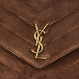 Loulou medium matelassé suede shoulder bag