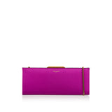 Midnight satin clutch