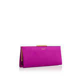 Midnight satin clutch