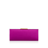 Midnight satin clutch