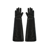 Long leather gloves