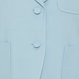 Wool and silk‑blend blazer