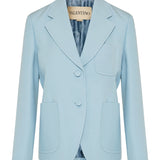 Wool and silk‑blend blazer