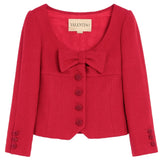 Valentino Garavani Bow-detail tweed blazer