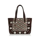 Nellcôte embellished medium suede tote bag