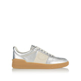 Upvillage VLogo metallic leather sneakers