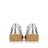Upvillage VLogo metallic leather sneakers