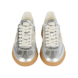 Upvillage VLogo metallic leather sneakers