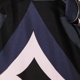 Geometric printed long-sleeved dress