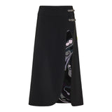 Printed midi skirt with internal motif