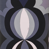 Geometric printed silk long skirt