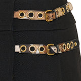 Iride-Print buckle-detail mini skirt