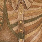 Iride-print lamé jersey top