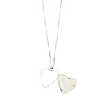 Heart mirror pendant necklace