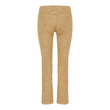 JP paneled suede flared trousers