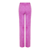 Lizzy stretch leather flared trousers