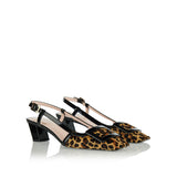 Belle Vivier leather slingback pumps