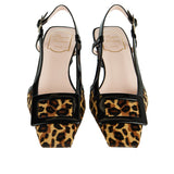 Belle Vivier leather slingback pumps