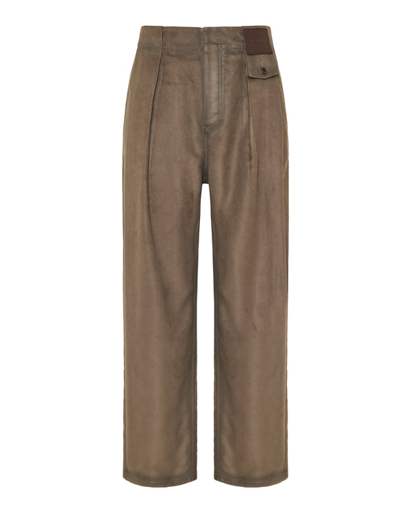 Cotton-blend tailored trousers