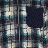 Plaid wool and linen jacket