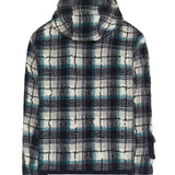 Plaid wool and linen jacket