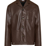 Workwear leather jacket
