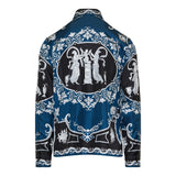 Printed silk twill regular shirt