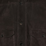 Suede blouson jacket