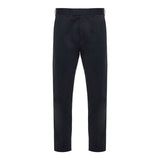 Cotton straight‑leg trousers