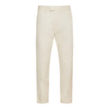 Cotton straight‑leg trousers