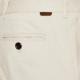 Cotton straight‑leg trousers