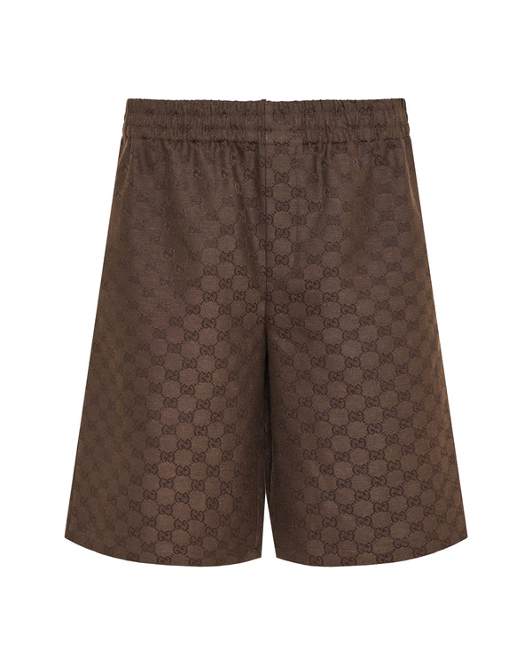 Gucci GG canvas linen-blend shorts