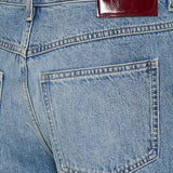 Slim-fit cotton denim pants