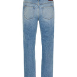 Slim-fit cotton denim pants
