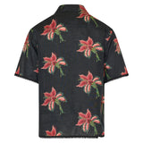 Valentino Garavani Floral lace-trimmed linen bowling shirt