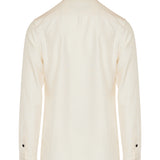 Silk Shantung shirt with frog closure