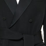 Virgin wool blazer with belt