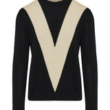 Ιnlaid V wool sweater