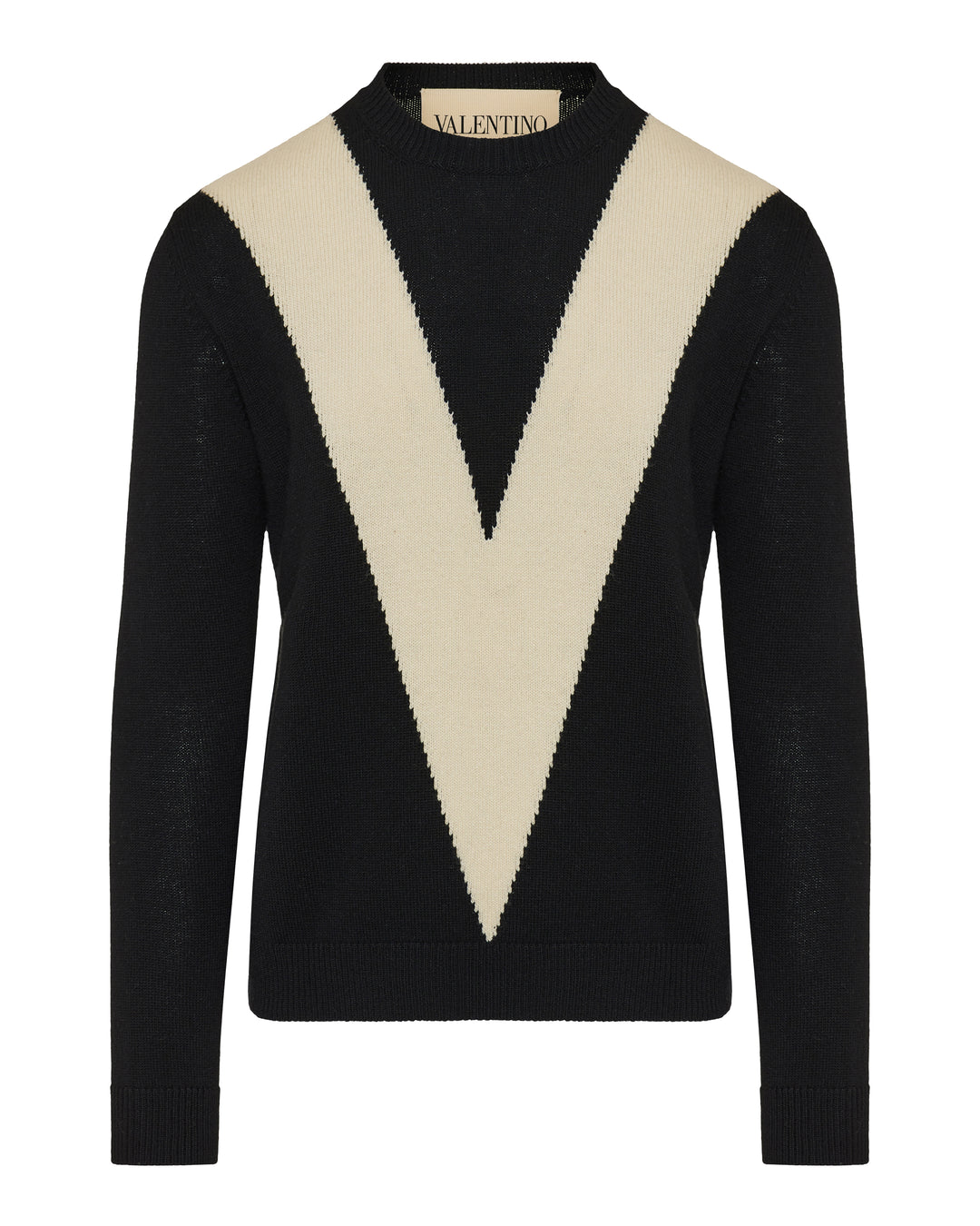 VALENTINO GARAVANI Wool sweater with Chez Valentino jacquard motif
